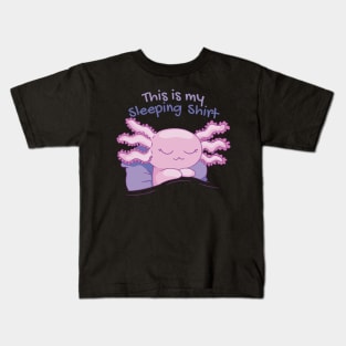 Sleepy Axolotl - Dreamtime Doodle Kids T-Shirt